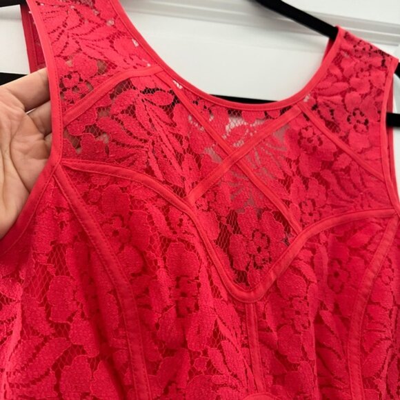 BCBGeneration | Flowy Lace Dress | Color: Orange/Red | Size: 4 - Picture 5 of 12
